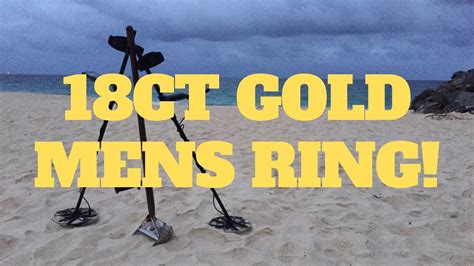 Beach Metal Detecting Gold Mens Ring Found Youtube