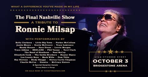 A Tribute To Ronnie Milsap Bridgestone Arena