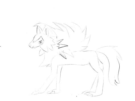 Lycanroc Dusk Form Sketch By Cerberusdoesart On Deviantart