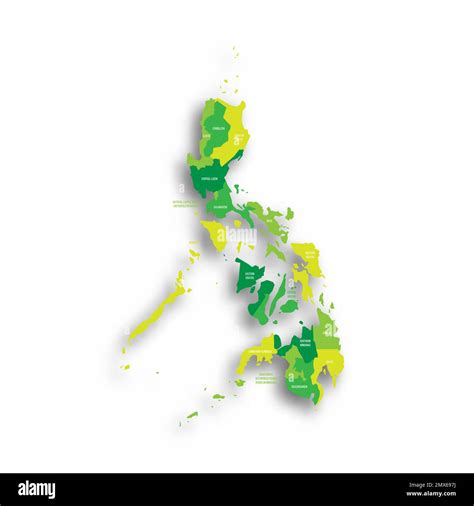 Philippines Map With Administrative Divisions Stock Vector Nbkomputer