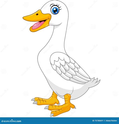 Bande Dessin E Mignonne De Canard Illustration De Vecteur