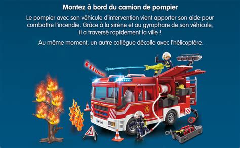 Playmobil 71195 Hélicoptère Bombardier des Pompiers City Action