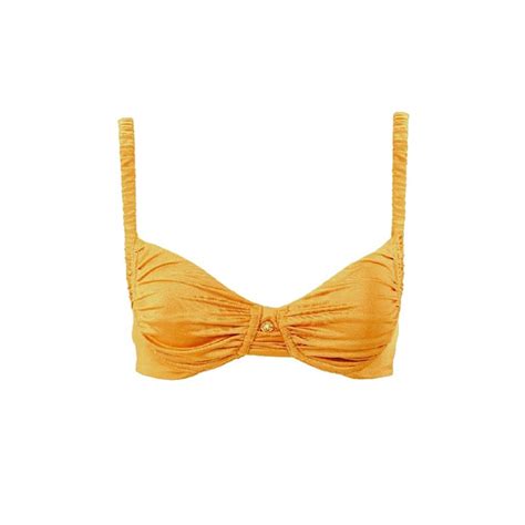 Ariel Underwire Bikini Top In Sunset Yellow Decolet The Label Wolf Badger