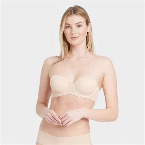 Auden Intimates Sleepwear New Strapless Bra Lightly Lined Auden