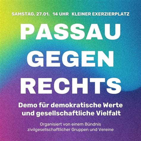 Passau Steht Auf Demo F R Demokratische Werte Und Gesellschaftliche