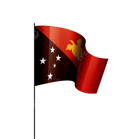 Papua Nova Guin Bandeira Nacional Png Fundo Celebra O Emblema