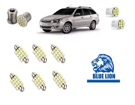 Kit L Mpada Led Fiat Palio Weekend G Pingo R Placa Teto Blue Lion