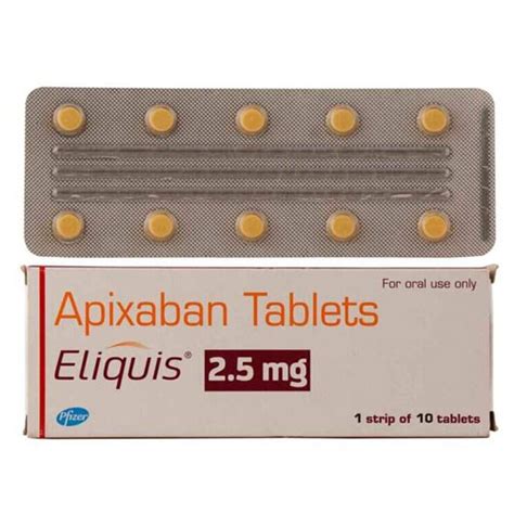 Eliquis 25mg 10 Tablet Mg Medicials