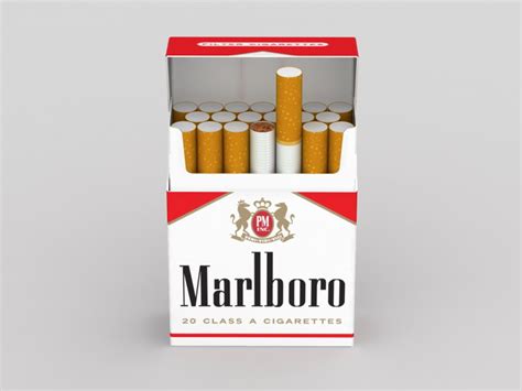 3d Model Marlboro Cigarette Pack