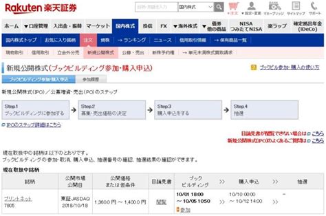 楽天証券のipo申し込み（画像付き） 初心者のipo株投資のはじめ方