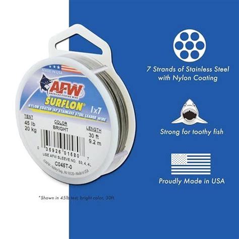 American Fishing Wire Surflon Nylon Coated X Stainless Steel Leader