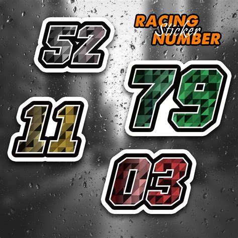 Racing Number Stickers 1 Pc Custom DIY Motorcycle for - Etsy