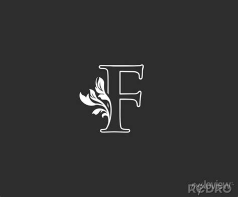 Initial F Letter Luxury Beauty Flourishes Vintage Monogram Logo Posters