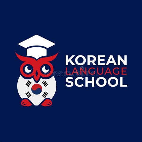 Logotipo Vectorial De La Escuela De Lengua Corea Ilustración del Vector