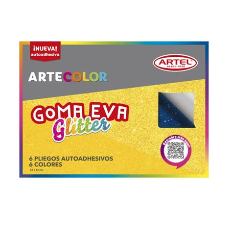 Estuche Artecolor Goma Eva Glitter Adhesivo Artel ARTEL Material Di