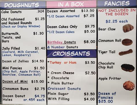 New Menu Prices. We have... - Rolling Pin Donuts Camarillo | Facebook