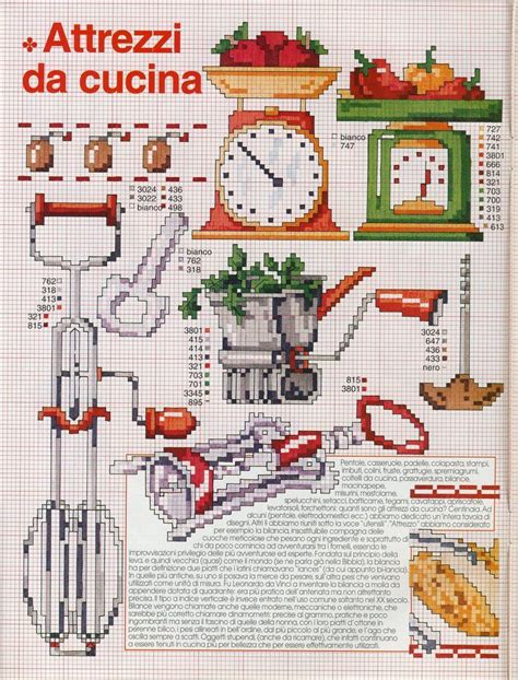 Schema Punto Croce Cucina