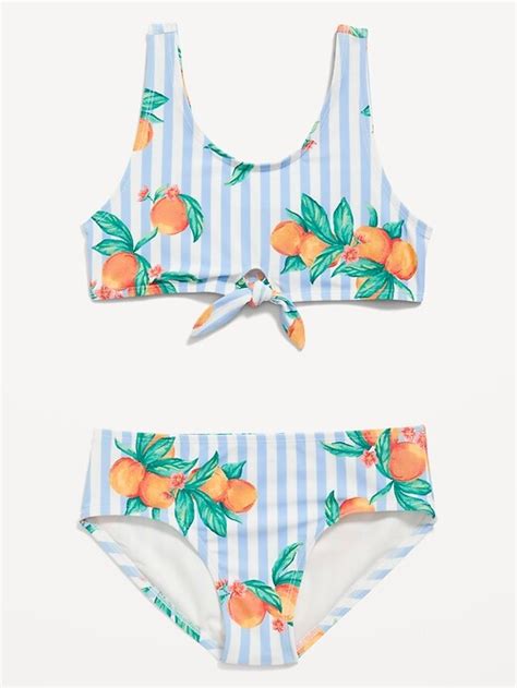 Tie Front Bikini Swim Set For Girls Old Navy