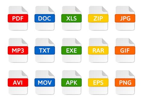 ファイルの種類 アイコン pdf ドキュメント フォーマット zip 拡張子 ファイル 拡張体 mp3 txt exe rar ガイフ