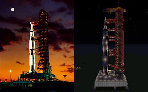 Nasa Saturn V Rocket And Mobile Launcher Platform 1165 Java Edition