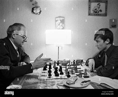 Grand Master Anatoly Karpov Right And His Coach Semyon Furman Stock