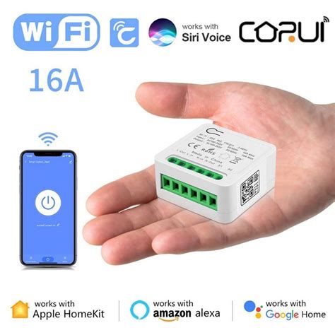 CoRui Контроллер Wi-Fi реле Tuya 16А для умного дома без монитора ...