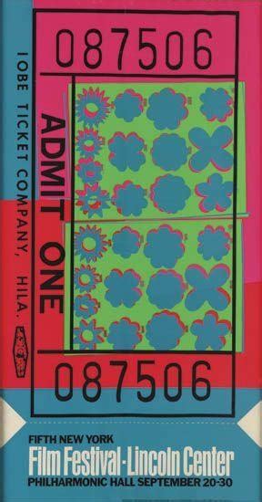 Andy Warhol Lincoln Center Ticket 1967 MutualArt