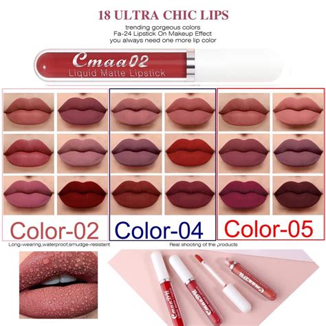 6Pcs Dark Red Matte Liquid Lipstick Set | Long Lasting, Waterproof Lip ...