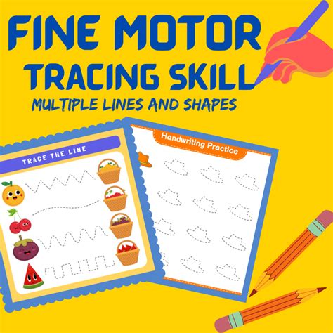 Fine Motor Tracing Skill Prewriting Lines And Shapes For Pencil