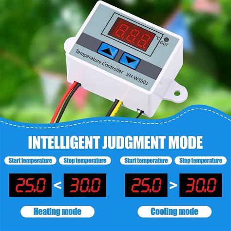 W3001 Digital LED Temperature Controller 10A Thermostat Control With