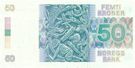 Norwegen Kroner Kronen Femti Kroner Norges Bank Unc Ma Shops