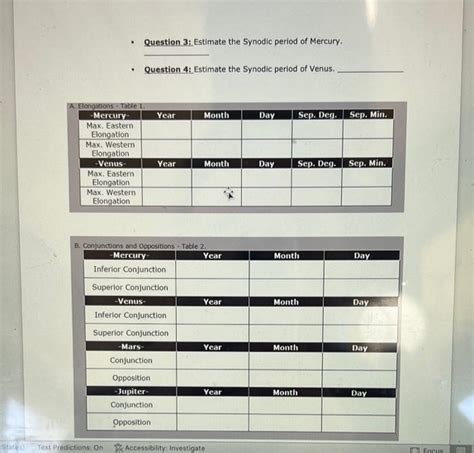 - Question 3: Estimate the Synodic period of Mercury. | Chegg.com