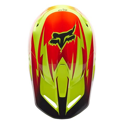 Fox V Statk Helmet Red Yellow Fx Offroad Helmets Motostorm