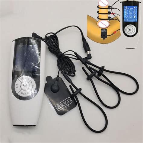 Electric Shock Penis Ring Therapy Massager Pad Kits Electrical Stimulate Penis Massage Cock