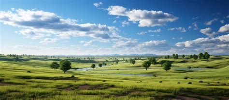 premium photo countryside   wide field