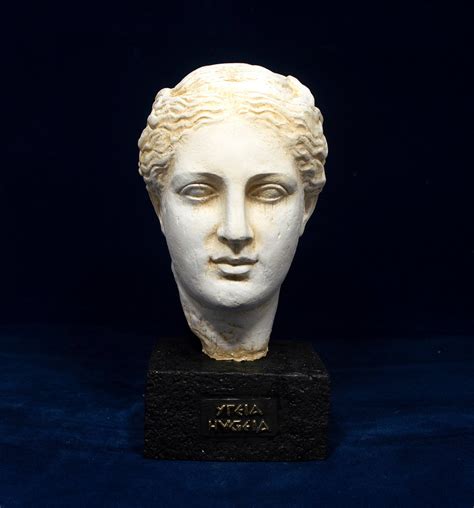 Ancient Greek Goddess Of Health Hygieia Marble Head Bust Statue