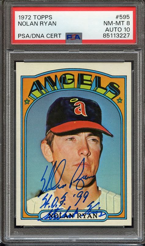 Lot Detail 1972 TOPPS 595 SIGNED NOLAN RYAN HOF 99 STRIKEOUT KING