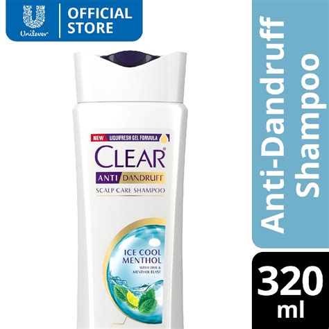 Clear Anti Dandruff Nourishing Shampoo Ice Cool Menthol 320ml Shopee