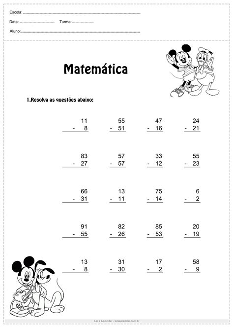 Contas De Mais E Menos 2 Ano - Contas De Mais E Menos