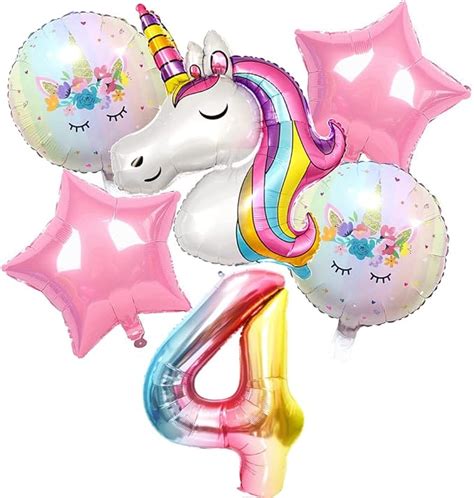 Feelairy Einhorn Geburtstag Deko Ballon Einhorn Geburtstagsdeko