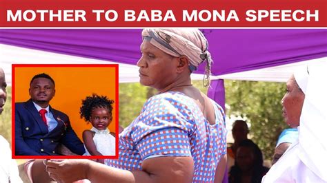 Mother To Baba Mona Emotional Speech On Belinda Burial Youtube