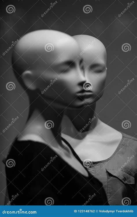 Mannequin People Fashion Woman On Grey Background Business And