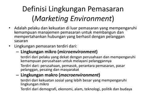 Marketing Environment Adalah Sinau