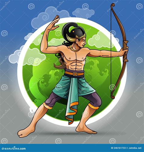 Arjuna Character Stock Vector Illustration Of Puppet 246161733