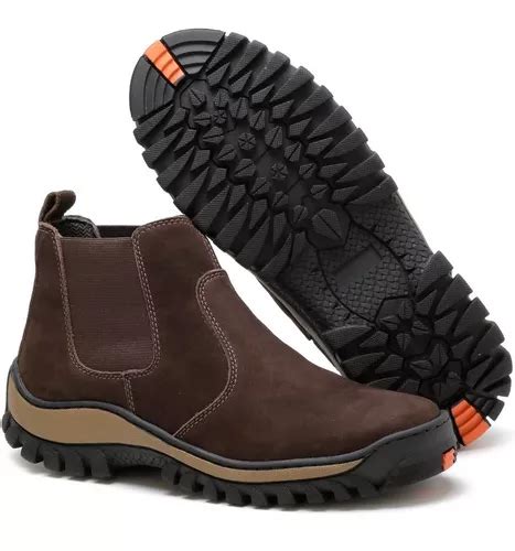 Coturno Masculino Bota Social De Couro Botina Cl Ssica Top