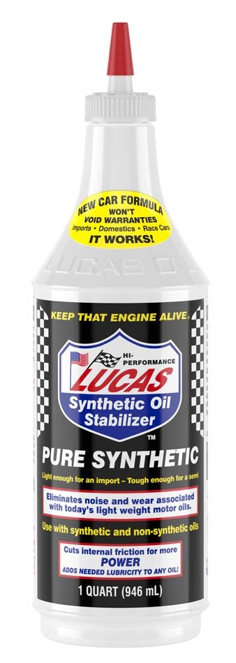 ESTABILIZADOR DE ACEITE SINTÉTICO LUCAS OIL PURO 946ML LUCAS OIL