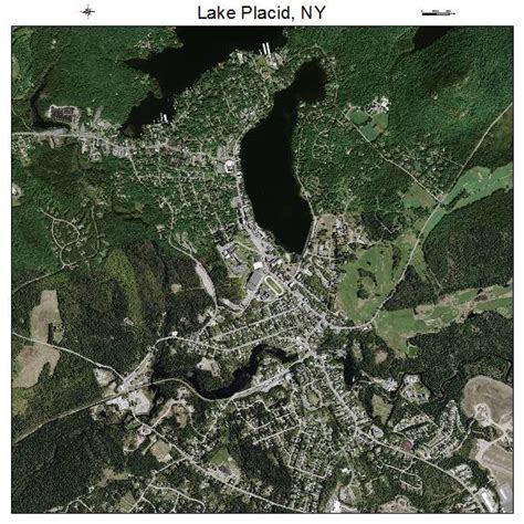 Aerial Photography Map of Lake Placid, NY New York