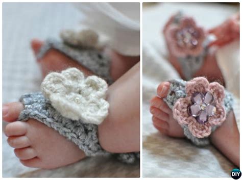 Crochet Barefoot Baby Sandals Free Patterns