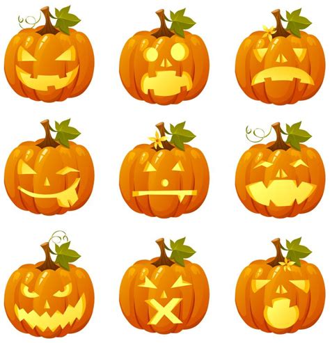 Halloween Pumpkin Smiles Collection PNG Clipart | Halloween pumpkins ...