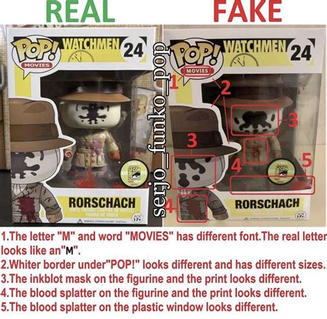 Rorschach 24 Sdcc 2013 Funko Pop Watchmen Pop Legit Guide